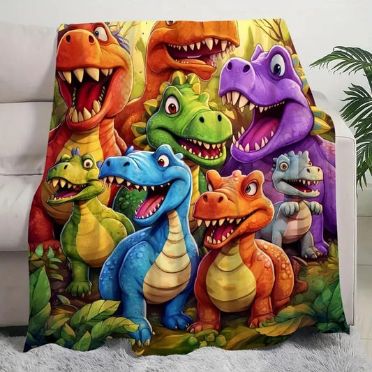 🔥Early Christmas Sale 49% OFF🦖Cute Smiling Dinosaurs HD Digital Print Flannel