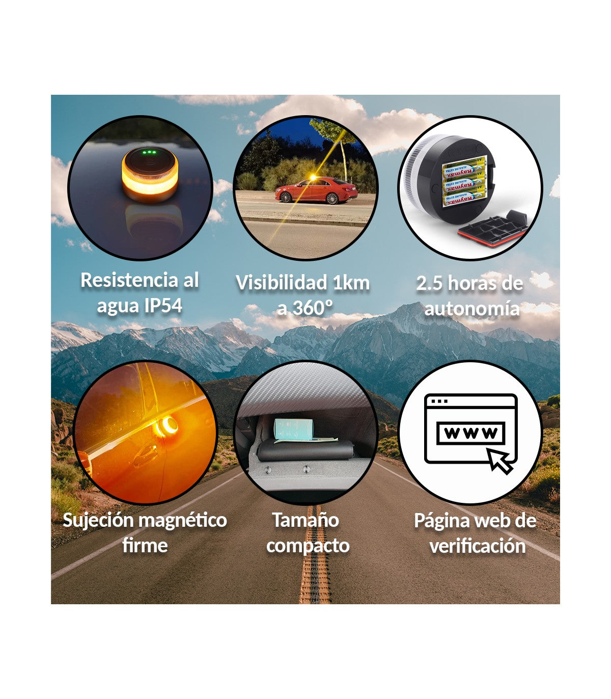 ✨Black Friday Oferta✨Baliza V16 |Luz Emergencia CocheHomologado DGT