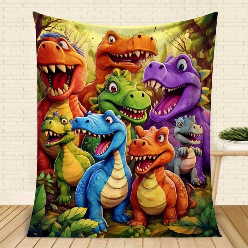 🔥Early Christmas Sale 49% OFF🦖Cute Smiling Dinosaurs HD Digital Print Flannel