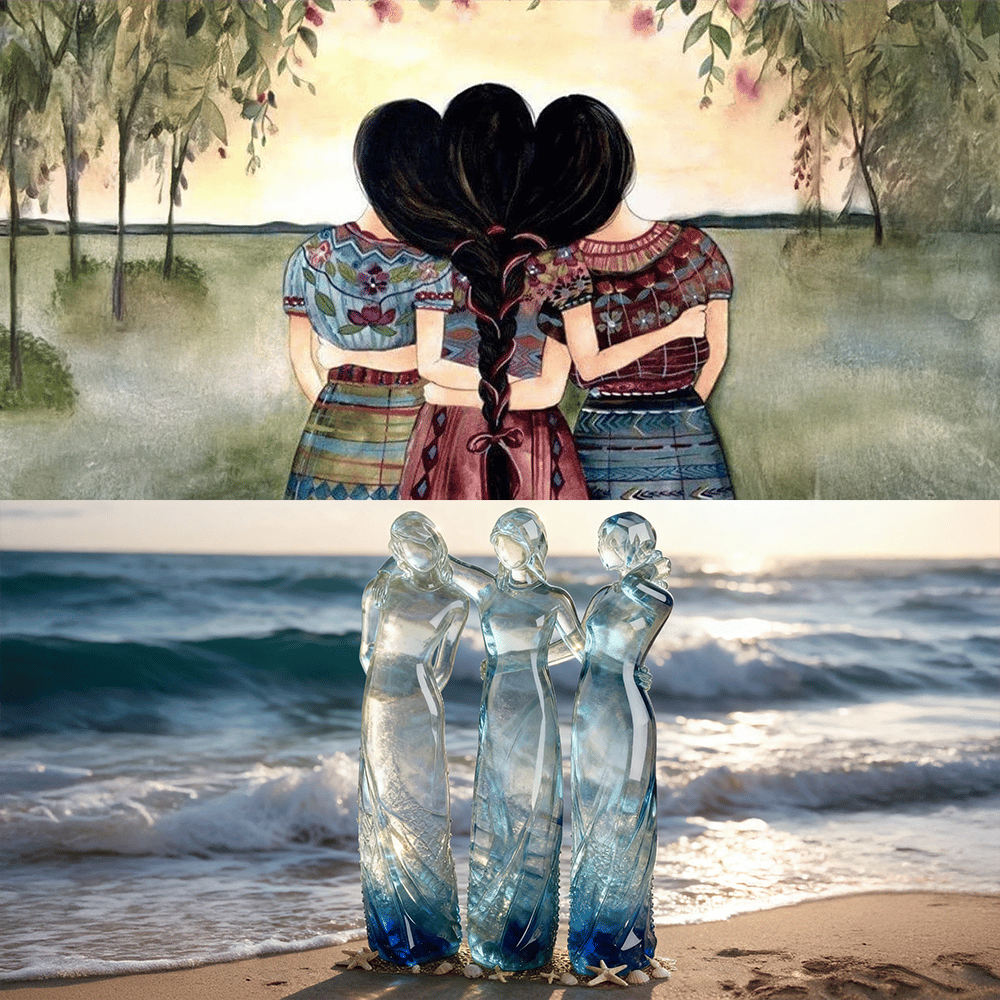 🔥LAST DAY 49% OFF🌊Sisters by My Side, Celebrates Friendships Three Sisters Sculpture