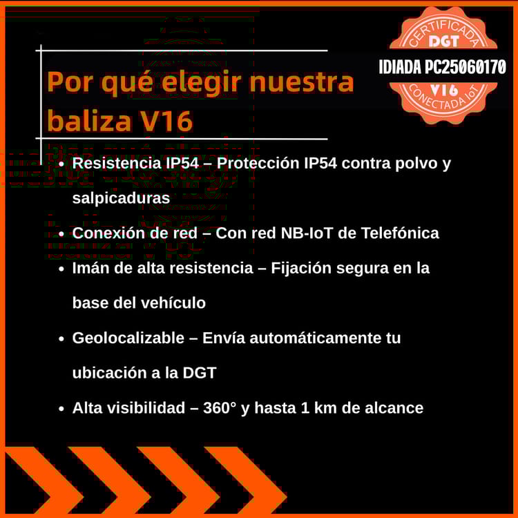 DarkFairy Luz de Emergencia V16 Aprobada por la DGT con Geolocalización 3.0 – Señalización de Ubicación para Automóviles, Plan de Datos Incluido – Base Magnética IP54 – Cumple con la Normativa 2026.